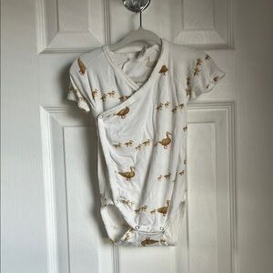 Kate Quinn Cream Baby Onesie with Duck Design